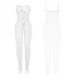Subblime 951740 - macacão picante em rede com laço (branco) - S-L