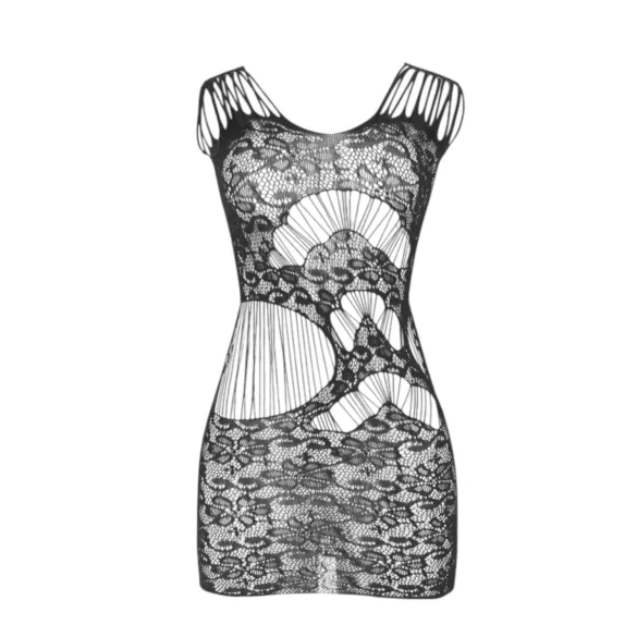 Subblime 951771 - vestido arrastão recortado - preto - S-L