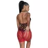 Subblime 952242 - vestido rede transparente degradê vermelho - XS-M
