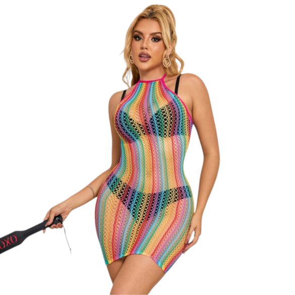 Subblime 952341 - Vestido em rede arco-íris com alças - Tamanhos S-L