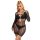 Subblime 952464 - Vestido de rede curto com laço - (preto) - S-L