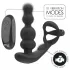Addicted Toys - vibrador anal rotativo com anel peniano - silicone preto