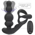 Addicted Toys - vibrador anal rotativo com anel peniano - silicone preto