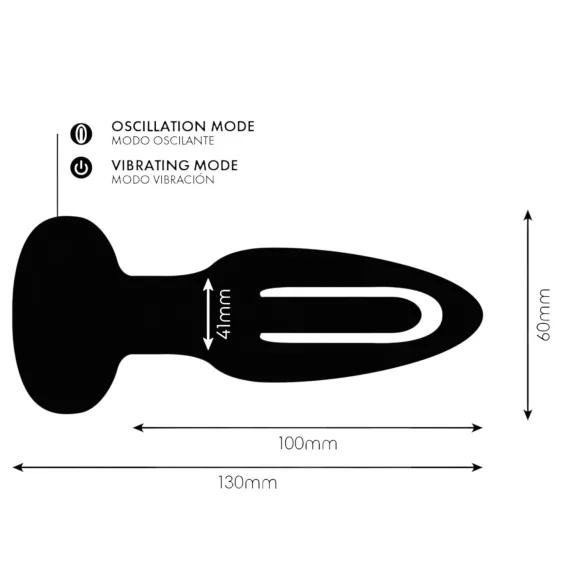 Addicted Toys - vibrador anal com língua vibratória - silicone preto
