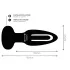 Addicted Toys - vibrador anal com língua vibratória - silicone preto