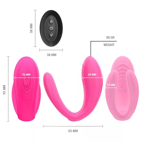 Intense Julia - vibrador ponto G e clitóris - silicone rosa