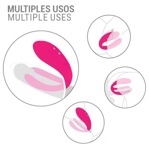 Intense Julia - vibrador ponto G e clitóris - silicone rosa
