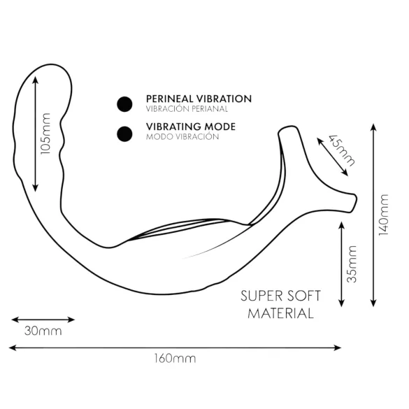 Addicted Toys - vibrador anal com anel peniano e para escroto - silicone preto