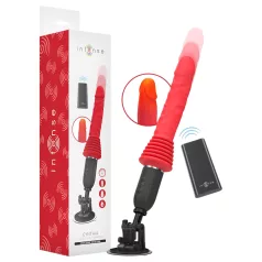  Intense Cynthia - vibrador de empurrar com base de sucção (vermelho)