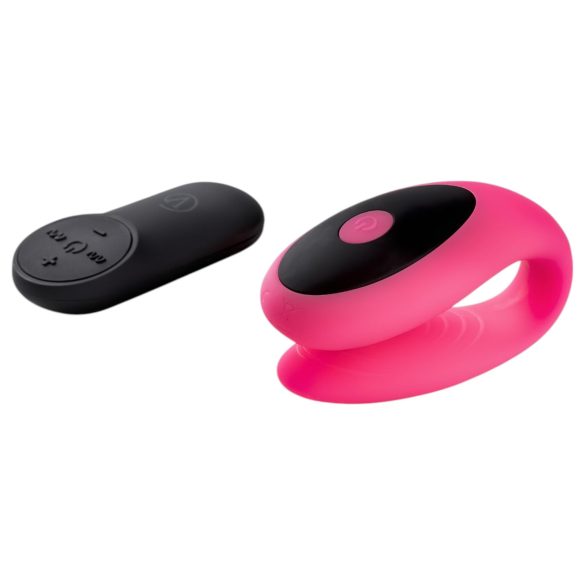 Virgite - Vibrador de casal com controle remoto (preto e rosa)