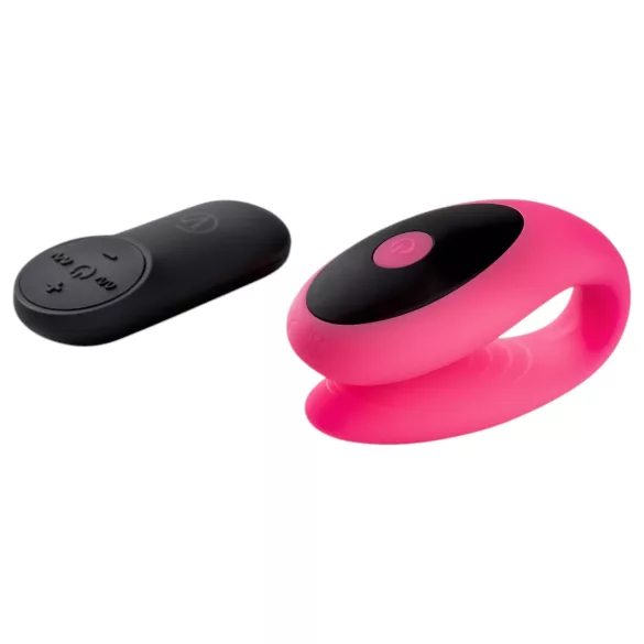 Virgite - vibrador para casal com controlo remoto (preto‑rosa)