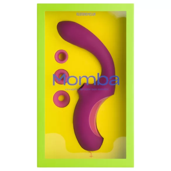 Platanomelón Momba - sugador clitóris e estimulador ponto G - silicone vermelho