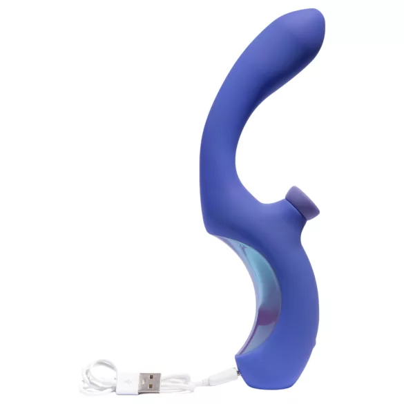 Platanomelón Momba - sugador clitóris e estimulador ponto G - silicone azul