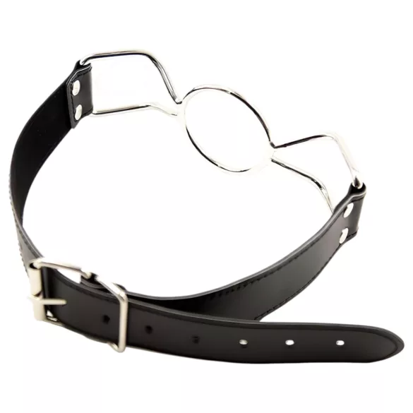 Latetobed - mordaça boca aberta - couro preto