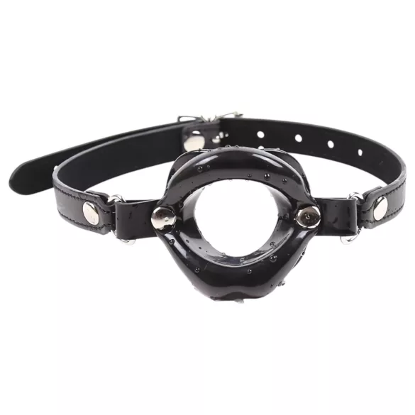 Latetobed - mordaça boca silicone formato boca - preto