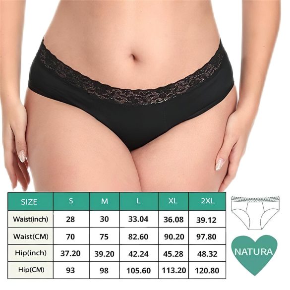 Adalet Natura Super - calcinha menstrual (preto) - M