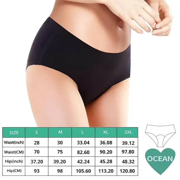 Adalet Ocean - calcinha menstrual - absorção normal - preta