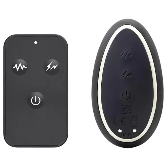 INTOYOU Herrules - plug anal vibratório eletro - silicone preto