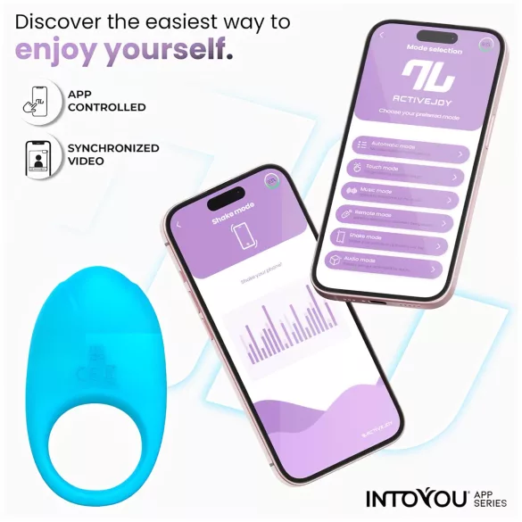 INTOYOU Ringo - anel peniano vibratório inteligente com app (azul)
