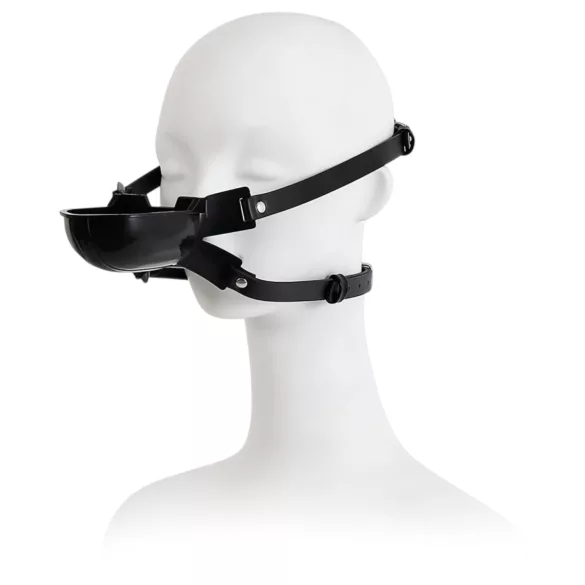 Latetobed - mordaça com bojo para líquidos - silicone preto