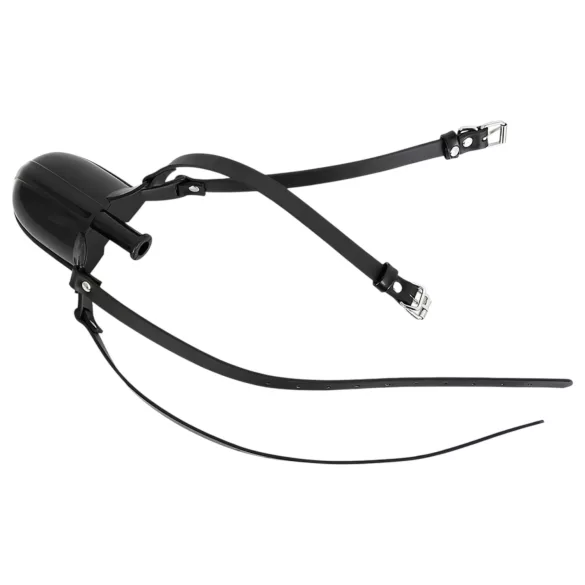 Latetobed - mordaça com bojo para líquidos - silicone preto