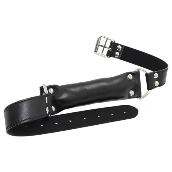 Latetobed - mordaça acolchoada - couro preto