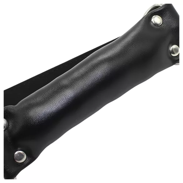 Latetobed - mordaça acolchoada - couro preto