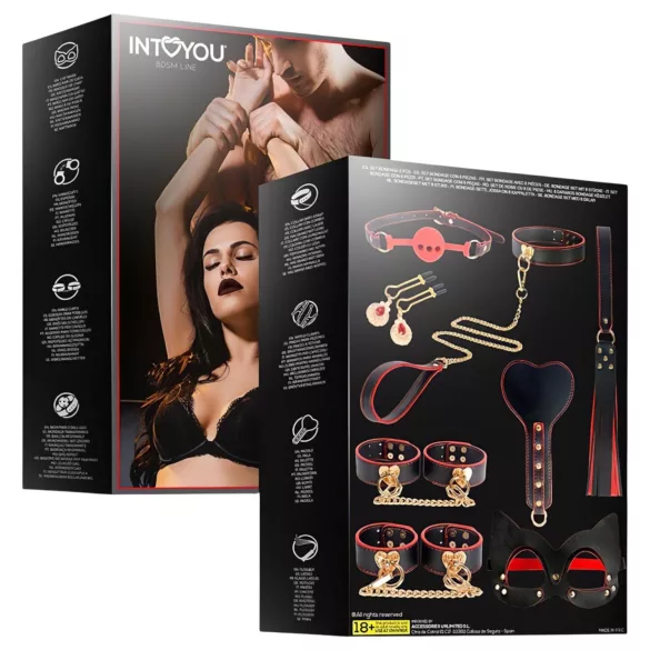 INTOYOU - kit BDSM avançado - 8 peças - preto