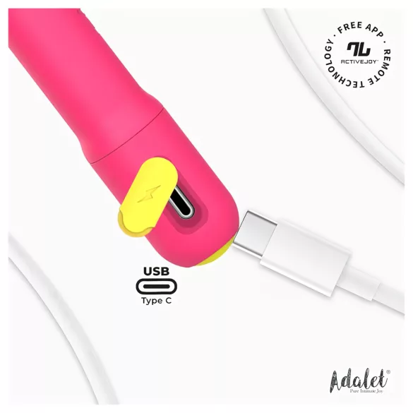 Adalet Gently - vibrador ponto G e próstata - recarregável silicone rosa