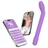 Adalet Gently - Vibrador de ponto G e próstata controlado por app (roxo)