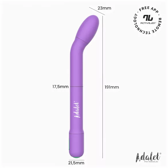 Adalet Gently - Vibrador de ponto G e próstata controlado por app (roxo)