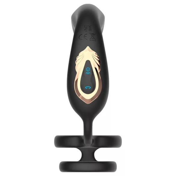 IntoYou Bruce - vibrador de próstata rotativo com controlo remoto e anel duplo (preto)