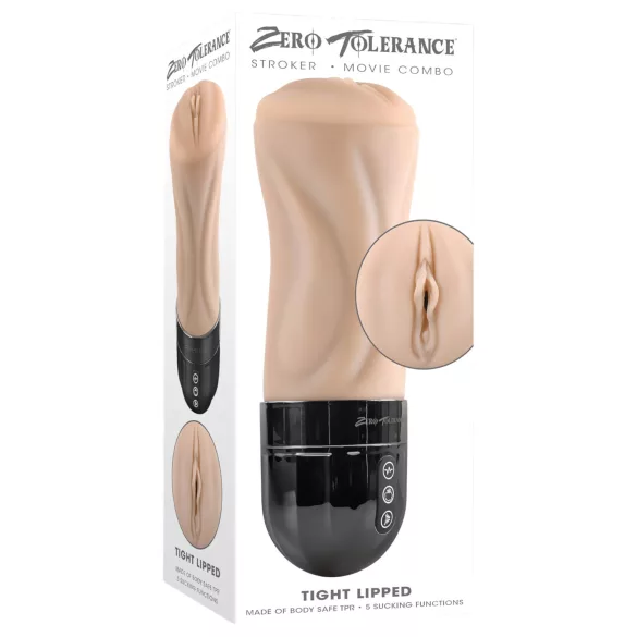 Zero Tolerance - masturbador masculino sugador vibratório - cor natural