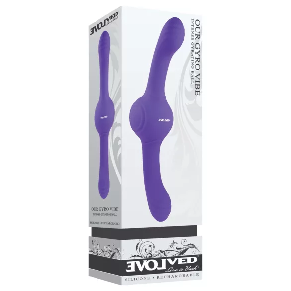 Evolved - vibrador duplo recarregável com vibração e rotação - silicone lilás