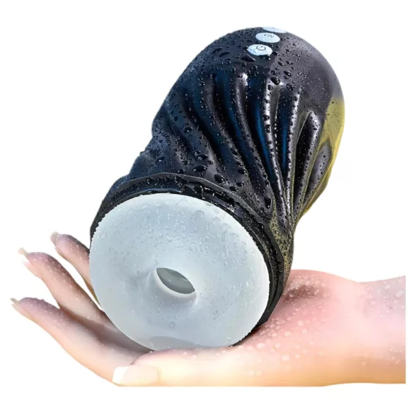 Playboy Solo Stroker - masturbador preto com sucção recarregável