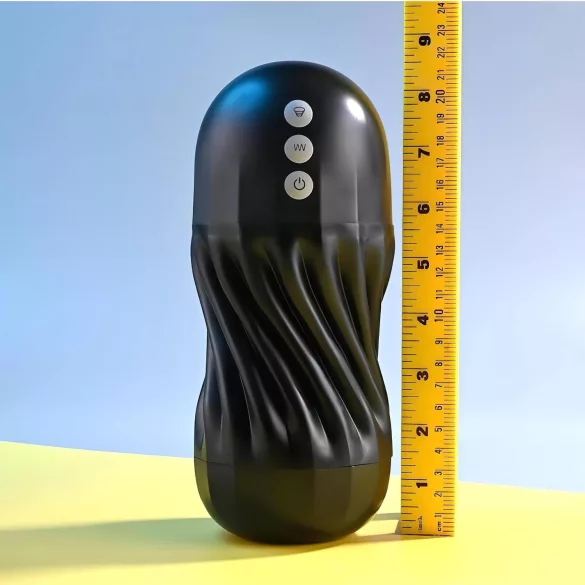 Playboy Solo Stroker - masturbador preto com sucção recarregável