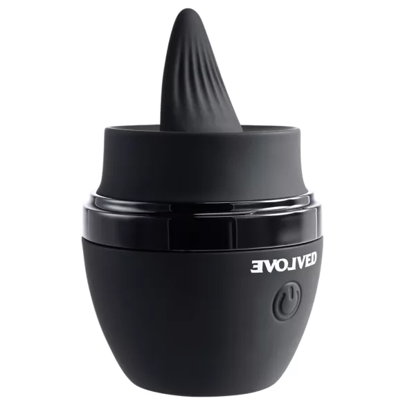 Evolved Tongue Tied - vibrador com língua recarregável (preto)