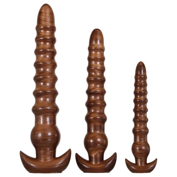 Conjunto Evolved Twisted Love - Dildo Anal (Aparência de Madeira)