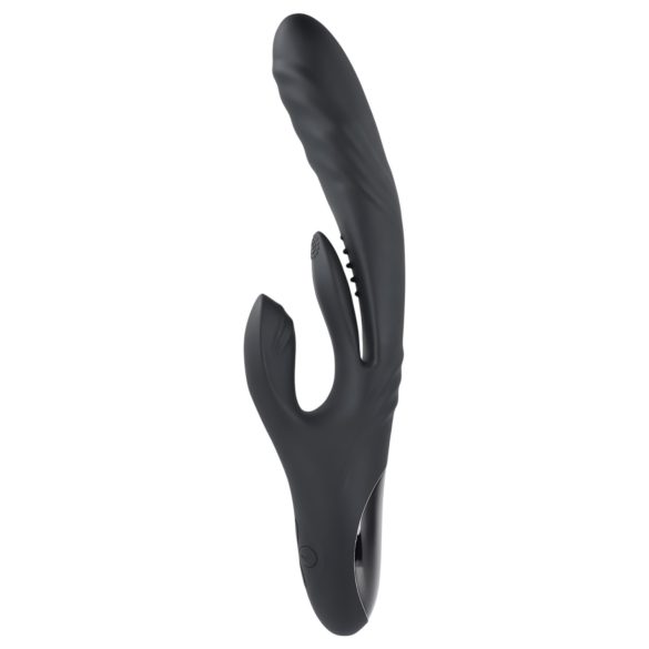 Coelho Rápido - Vibrador c/ alça p/ clitóris recarregável (preto)