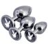 Playboy - Conjunto Anal Plug - 3 Peças (Prata)