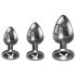 Playboy - Conjunto Anal Plug - 3 Peças (Prata)