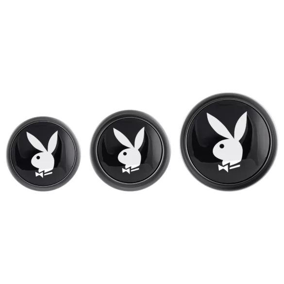 Playboy - plug anal set - 3 peças - cor prata