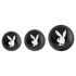Playboy - plug anal set - 3 peças - cor prata