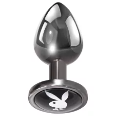 Playboy Tux - plug anal pequeno - metal prateado