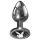 Playboy Tux - plug anal pequeno - metal prateado