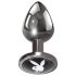 Playboy Tux - plug anal pequeno (prata)