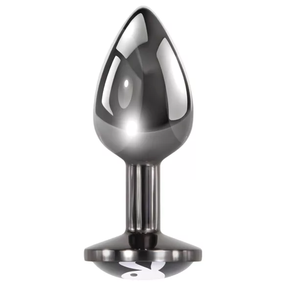 Playboy Tux - plug anal pequeno - metal prateado