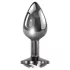 Playboy Tux - plug anal pequeno - metal prateado