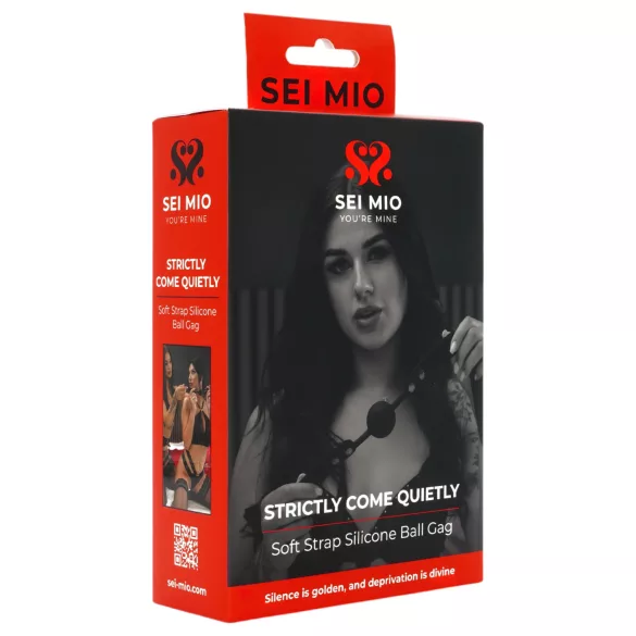 Sei Mio - mordaça bola - silicone preto