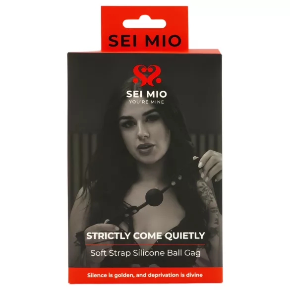 Sei Mio - mordaça bola - silicone preto